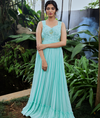Chiffon Blue Gown