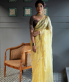 Yellow Organza Saree