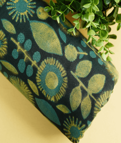 Pure Cotton Ajrakh Printed Black