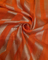 Chanderi Tissue - Burnt Orange